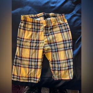 Small Plaid Stretchy Shorts
